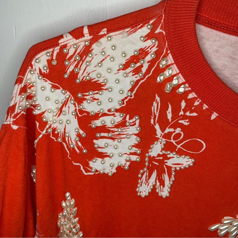Vintage BIS BIS by Gene Ewing Oversized Beaded Pearl T-Shirt - Picture 6 of 16